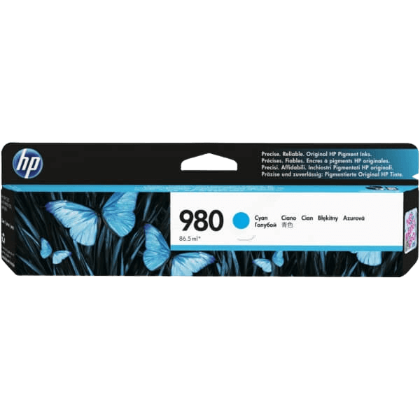 D8J07A HP 980 cyan Skrivarpatron - 6600 sidor - Original