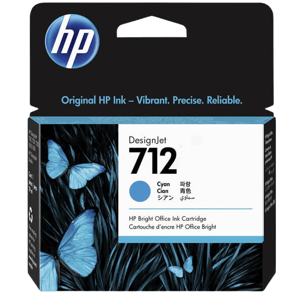 3ED67A HP 712 cyan Skrivarpatron - 29 ml. - Original