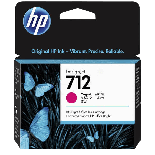 3ED68A HP 712 magenta Skrivarpatron - 29 ml. - Original