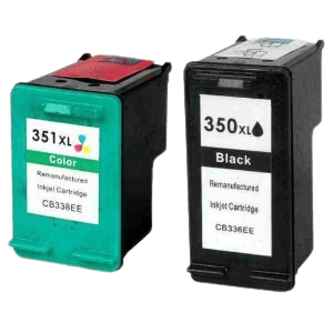 2 st. XL HP 350 Skrivarpatron rabattpaket - Kompatibel