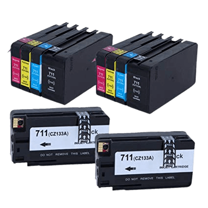 10 st. HP 711 Skrivarpatron rabattpaket - Kompatibel