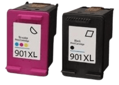 2 st. XL HP 901 Skrivarpatron rabattpaket - Kompatibel