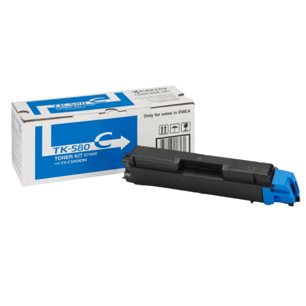 1T02KTCNL0 Kyocera TK-580C cyan toner - 2800 sidor - Original