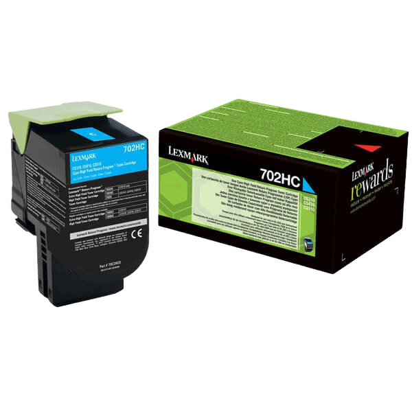 70C2HC0 Lexmark 702HC cyan XL toner - 3000 sidor - Original