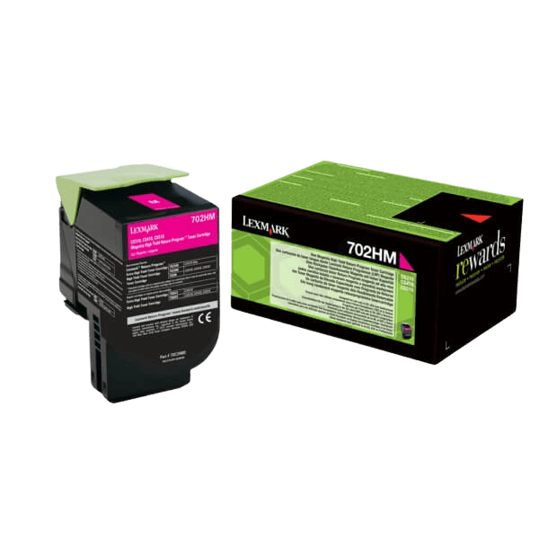 70C2HM0 Lexmark 702HM magenta XL toner - 3000 sidor - Original
