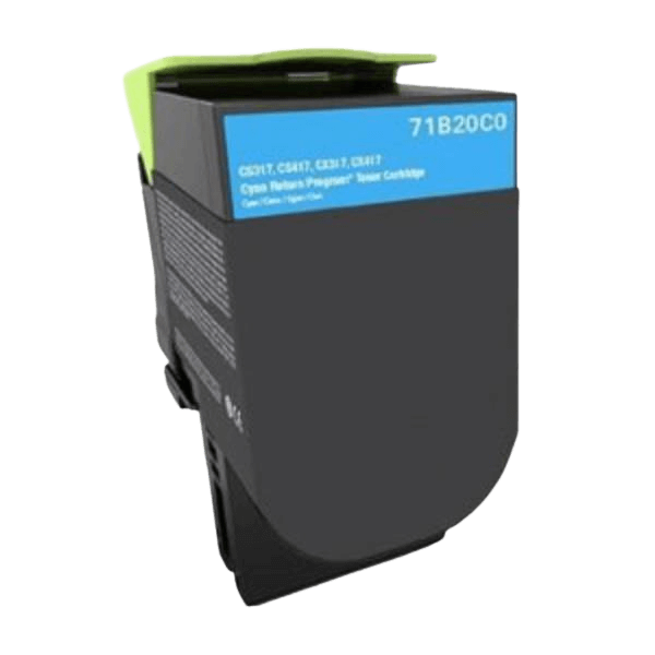 Lexmark 71B20C0 cyan toner - 2300 sidor - Kompatibel