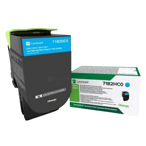 Lexmark 71B2HC0 cyan XL toner - 3500 sidor - Original