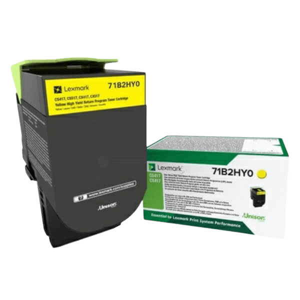 Lexmark 71B2HY0 gul XL toner - 3500 sidor - Original