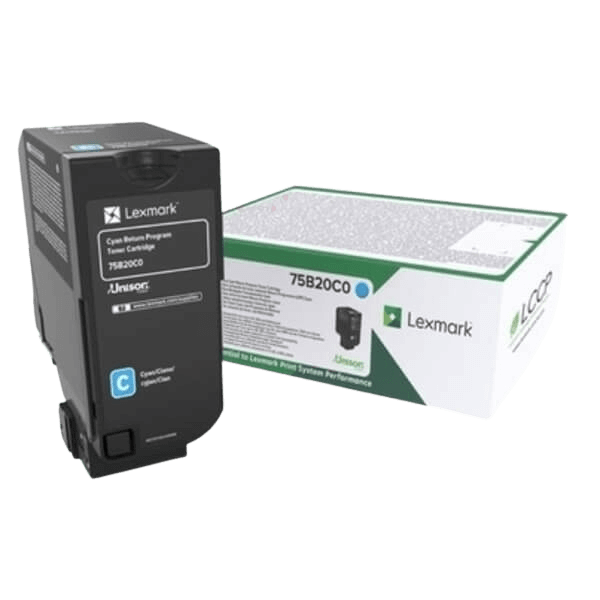 Lexmark 75B20C0 cyan toner - 10000 sidor - Original