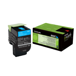 80C20C0 Lexmark 802C cyan toner - 1000 sidor - Original