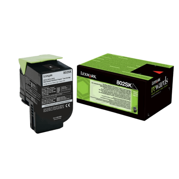 80C2SK0 Lexmark 802SK svart XL toner - 2500 sidor - Original