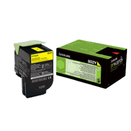 80C20Y0 Lexmark 802Y gul toner - 1000 sidor - Original