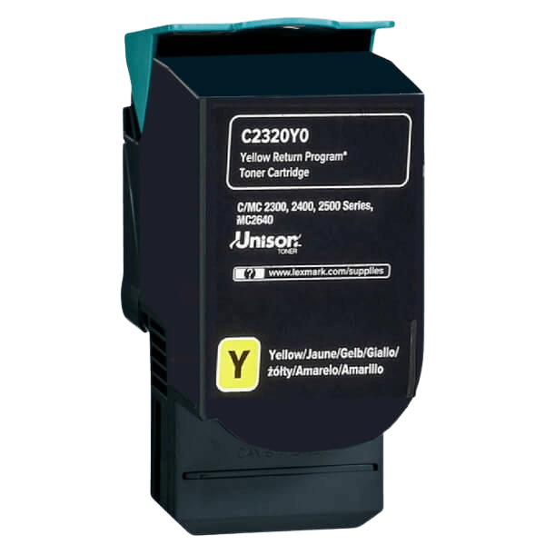 Lexmark C2320Y0 gul toner - 1000 sidor - Original