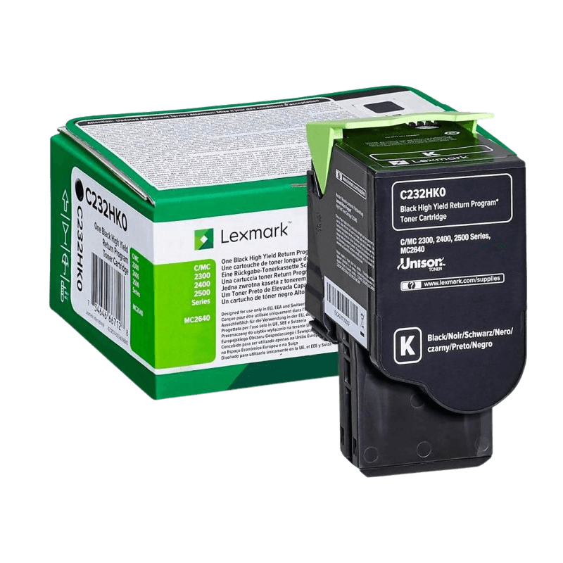 Lexmark C232HK0 svart XL toner - 3000 sidor - Original