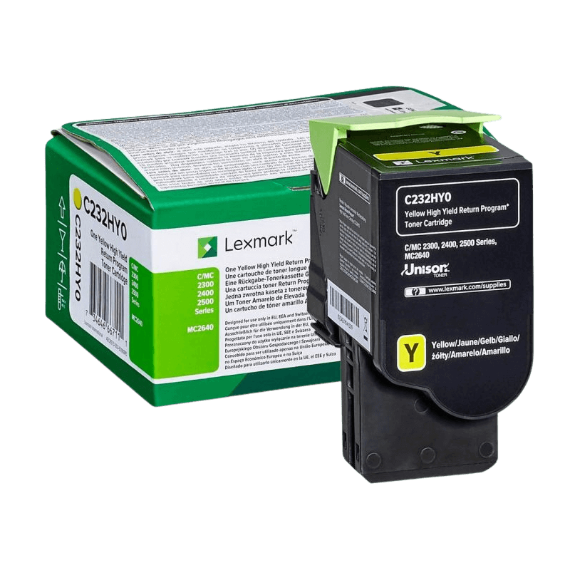 Lexmark C232HY0 gul XL toner - 2300 sidor - Original
