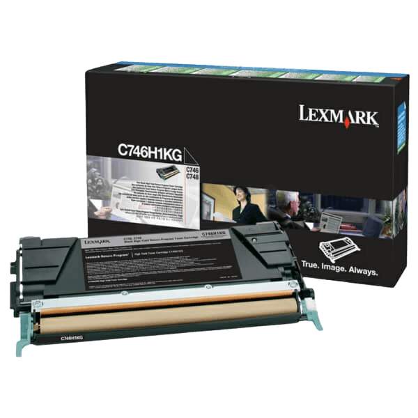 C746H1KG Lexmark C746 svart toner - 12000 sidor - Original