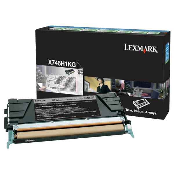 X746H1KG Lexmark X746 svart XL toner - 12000 sidor - Original