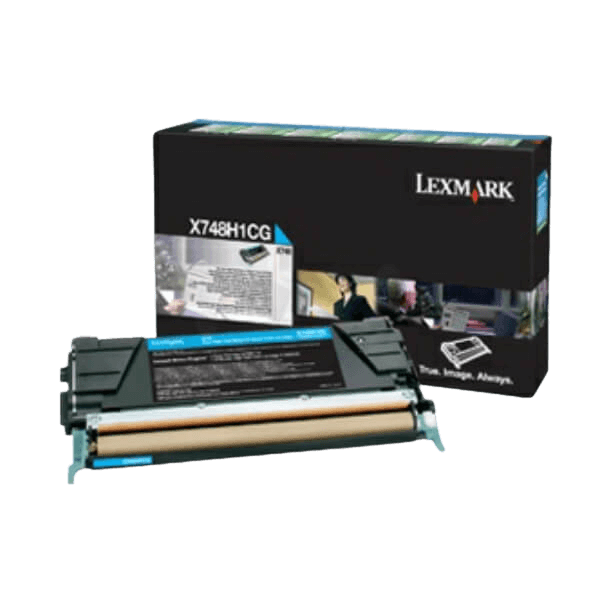 X748H3CG Lexmark X748 cyan XL toner - 10000 sidor - Original