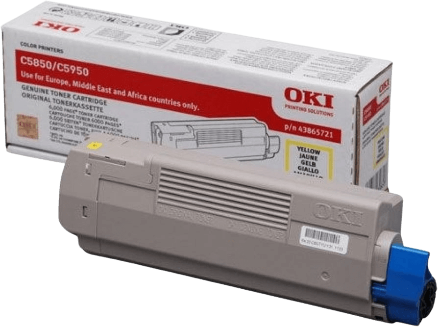 OKI 43865721 gul toner - 6000 sidor - Original