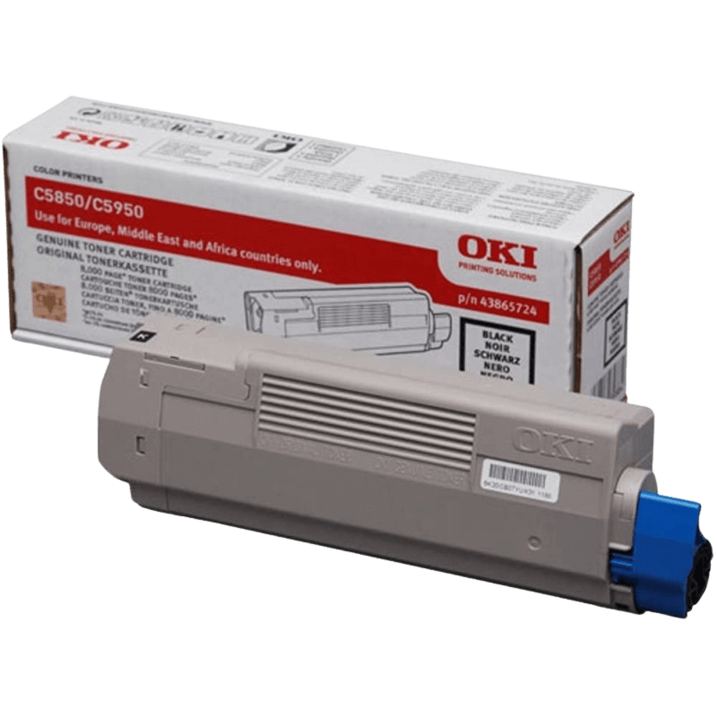 OKI 43865724 svart toner - 8000 sidor - Original