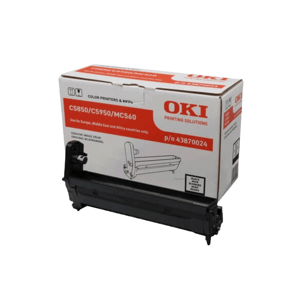 OKI 43870024 svart trumma - 20000 sidor - Original